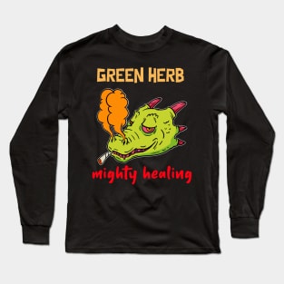 green herb, mighty healing Long Sleeve T-Shirt